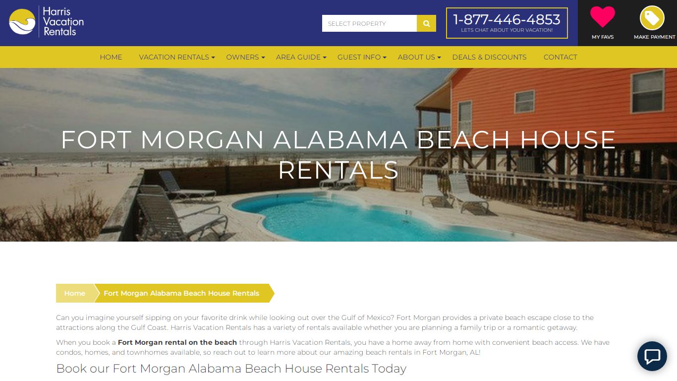 Fort Morgan Alabama Beach House Rentals - Harris Vacation Rentals