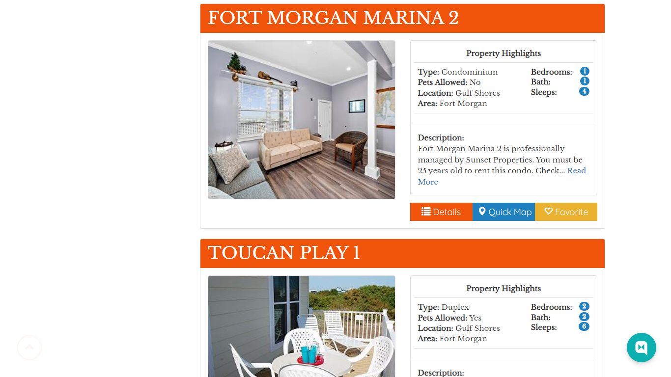 Fort Morgan Beach Rentals - Sunset Properties