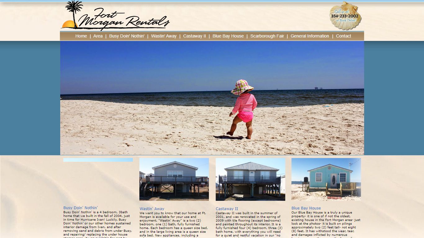 Beach Vacation Rentals On Fort Morgan Beach in Alabama
